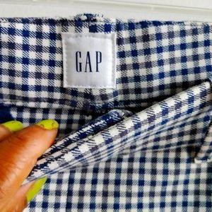 blue plaid gap signature skinny tall pants size 12